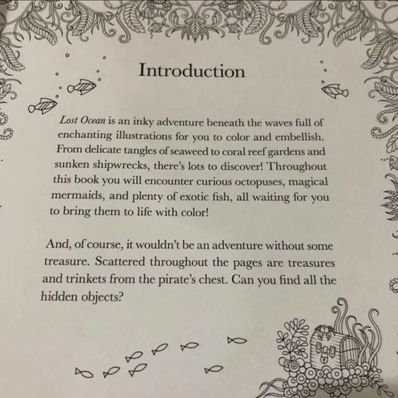 Lost Ocean by Johanna Basford; An Inky Adventure & Coloring Book with Extras - Picture 5 of 11